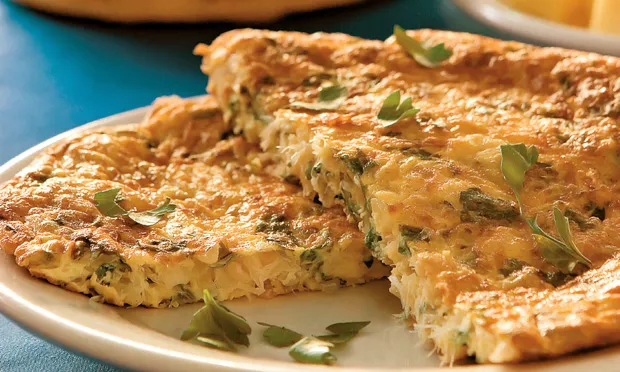 Ô vontade de experimentar! Omelete de Bacalhau